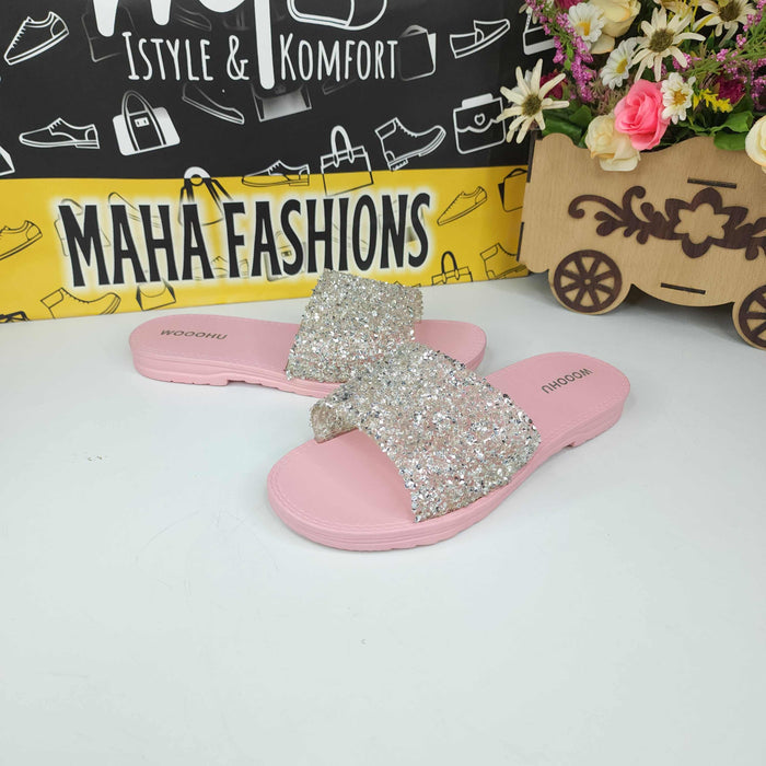 Pink Stud Slippers - Maha fashions -