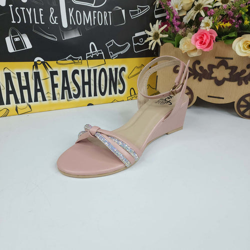 Pink Studs Sandals - Maha fashions -  Women Footwear