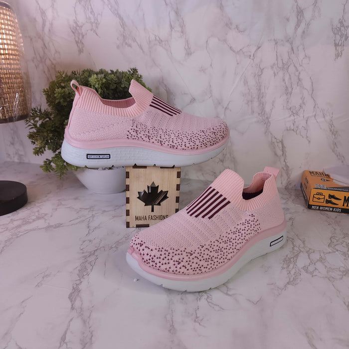 Pink Women Slip On Sneakers - Maha fashions -  Women Footwear