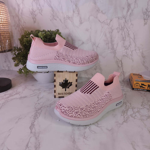 Pink Women Slip On Sneakers - Maha fashions -  Women Footwear