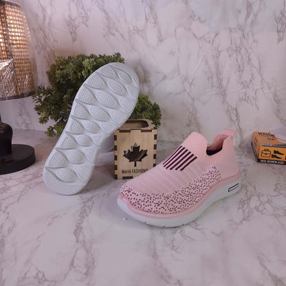 Pink Women Slip On Sneakers - Maha fashions -  Women Footwear