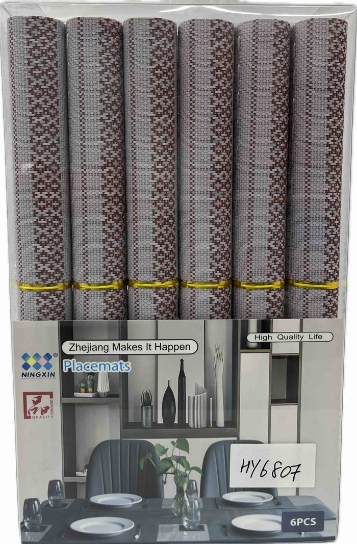 Placemats 6pc Set 30cm X 45cm 22Y5