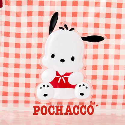 Pochacco Clear Gingham Zipper Pouch Bags Japan Original