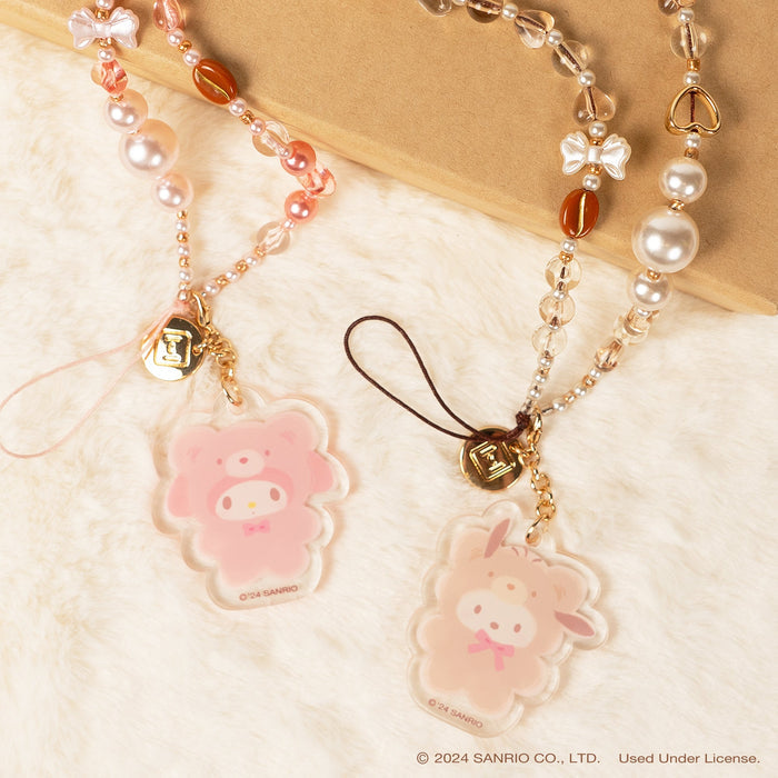 Pochacco Latte Bear Beaded Charm Mobile Phone Wrist Strap Accessory Hamee.com - Hamee US