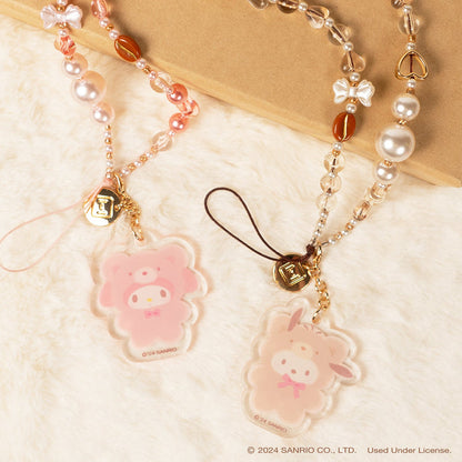 Pochacco Latte Bear Beaded Charm Mobile Phone Wrist Strap Accessory Hamee.com - Hamee US