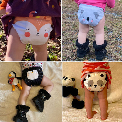 POCKET DIAPER 3.0 WITH INSERTS - 6 PACK(A-Kiss Animals)