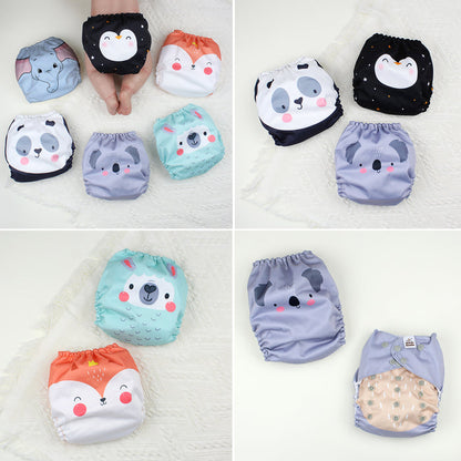 POCKET DIAPER 3.0 WITH INSERTS - 6 PACK(A-Kiss Animals)