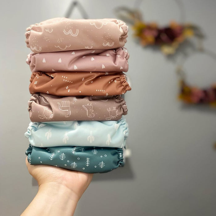POCKET DIAPER 3.0 WITH INSERTS - 6 PACK(A-My Warm Heart)