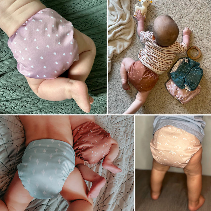 POCKET DIAPER 3.0 WITH INSERTS - 6 PACK(A-My Warm Heart)