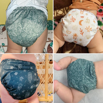 POCKET DIAPER 3.0 WITH INSERTS - 6 PACK(A-Seashore)