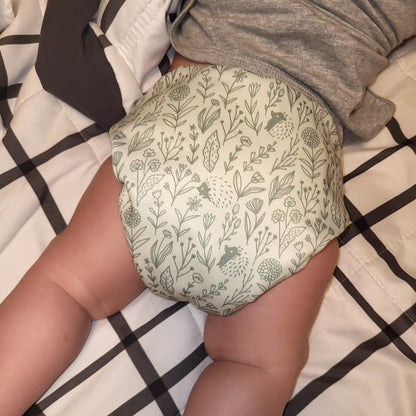 POCKET DIAPER 3.0 WITH INSERTS - 6 PACK(A-Spring Sprouts)