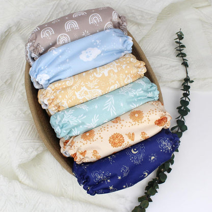 POCKET DIAPER 3.0 WITH INSERTS - 6 PACK(Cabin Vibes)