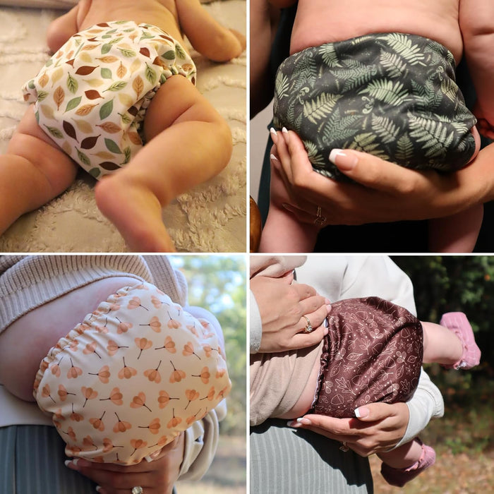 POCKET DIAPER 3.0 WITH INSERTS - 6 PACK(Falling Leaves)