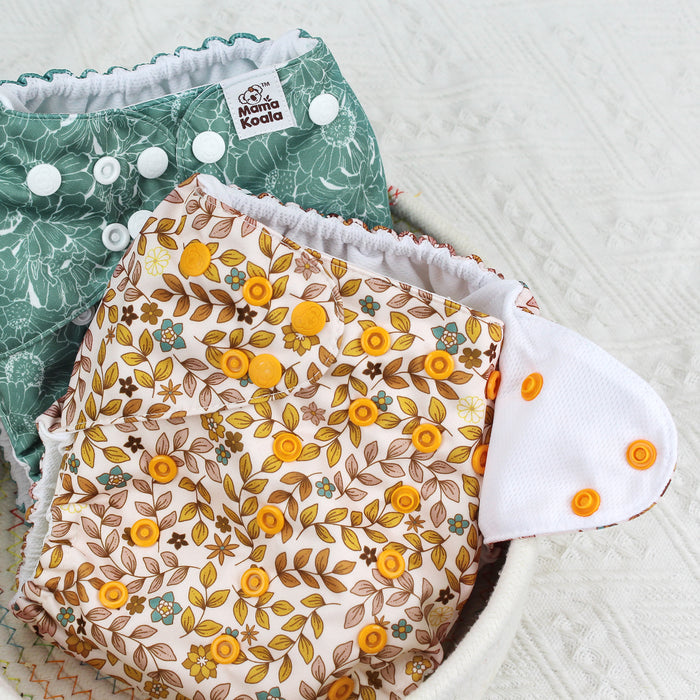 POCKET DIAPER 3.0 WITH INSERTS - 6 PACK(Little Daisies)
