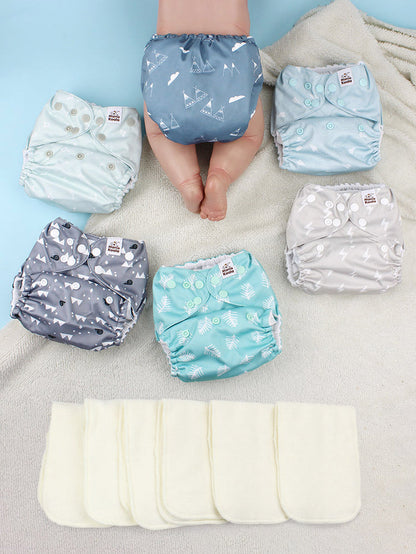 POCKET DIAPER 3.0 WITH INSERTS - 6 PACK(The Gray Sky)