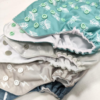 POCKET DIAPER 3.0 WITH INSERTS - 6 PACK(The Gray Sky)