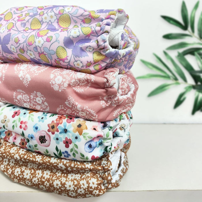POCKET DIAPER 3.0 WITH INSERTS - 6 PACK(Wild Flowers)