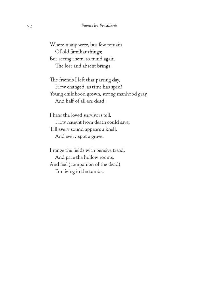 Poems By Presidents: The First Ever Anthology