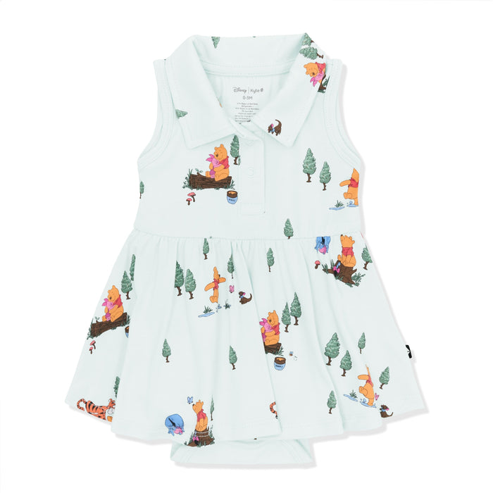 Product photo of the Polo Bodysuit Dress in Winnie the Pooh Hundred Acre Wood