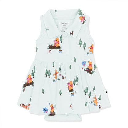 Product photo of the Polo Bodysuit Dress in Winnie the Pooh Hundred Acre Wood