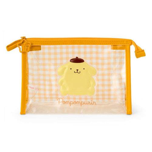 Pompompurin Clear Gingham Zipper Pouch Bags Japan Original