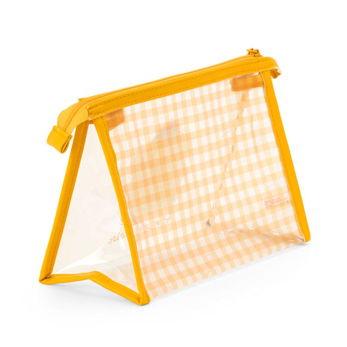 Pompompurin Clear Gingham Zipper Pouch Bags Japan Original