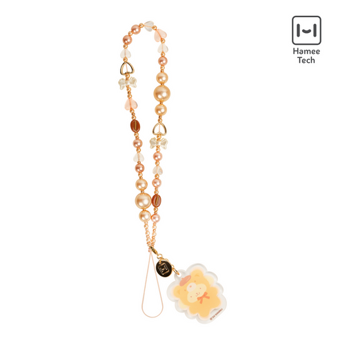 Pompompurin Latte Bear Beaded Charm Mobile Phone Wrist Strap Accessory Hamee.com - Hamee US