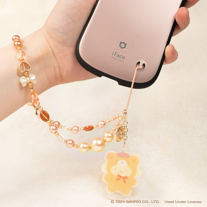 Pompompurin Latte Bear Beaded Charm Mobile Phone Wrist Strap Accessory Hamee.com - Hamee US