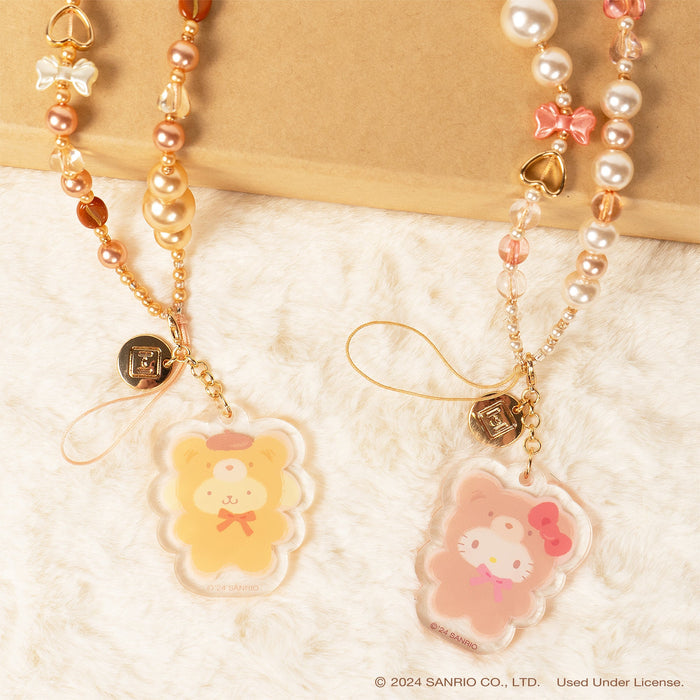 Pompompurin Latte Bear Beaded Charm Mobile Phone Wrist Strap Accessory Hamee.com - Hamee US