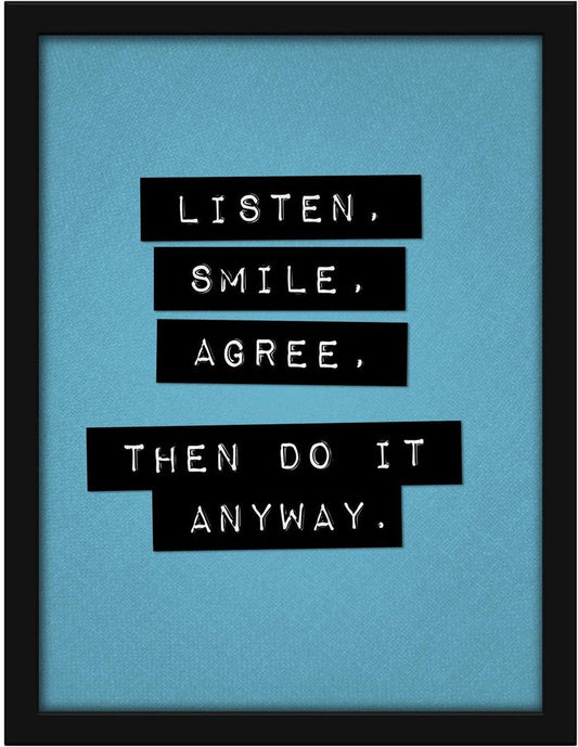 Poster Hub -Listen Smile Agree