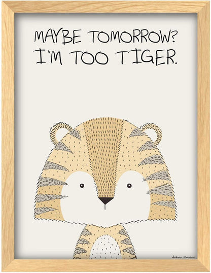 Poster Hub Animal Pun Too Tiger Art Decor