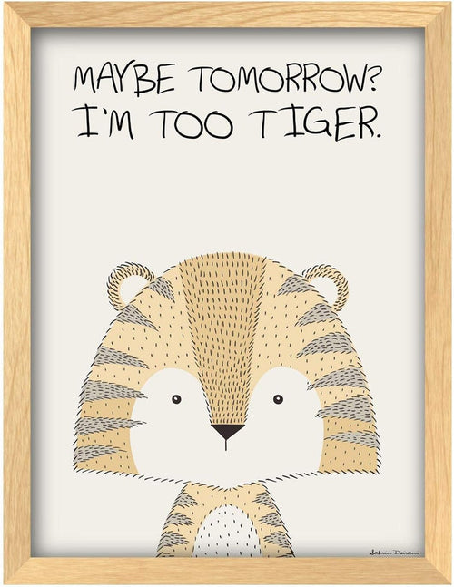 Poster Hub Animal Pun Too Tiger Art Decor