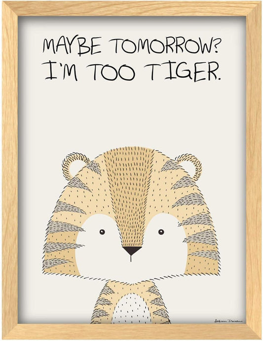 Poster Hub Animal Pun Too Tiger Art Decor