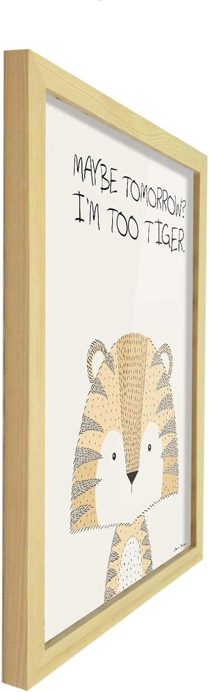Poster Hub Animal Pun Too Tiger Art Decor