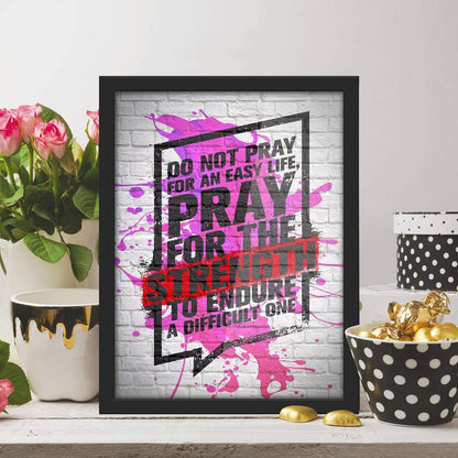 Poster Hub Do Not Pray For Splash Motivational Art Decor