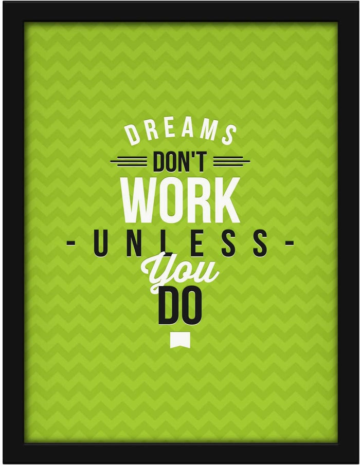 Poster Hub Dreams Dont Work Colour Motivation Art Decor