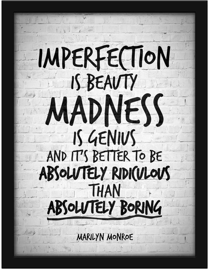 Poster Hub Imperfection Marilyn Monroe Famous Quotes Art Decor