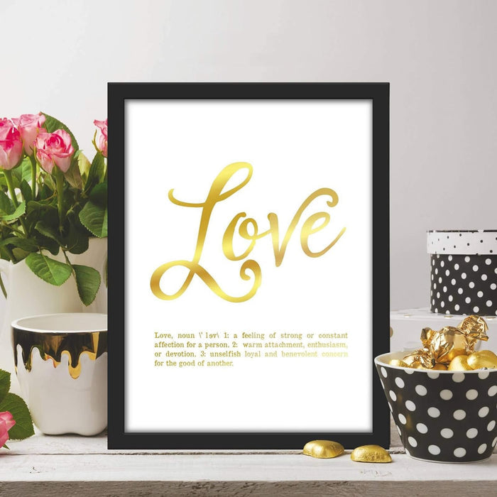 Poster Hub Love Foil Art Decor