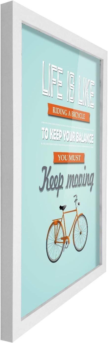 Poster Hub Riding A Bike Blue Motivational Art Decor