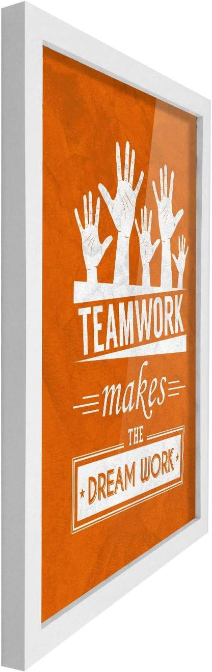 Poster Hub Teamwork Makes The Dream Work Motivational Art Decor