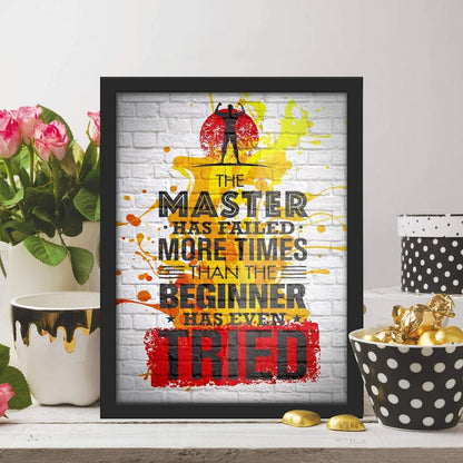 Poster Hub The Master Has Splash Motivational Art Decor