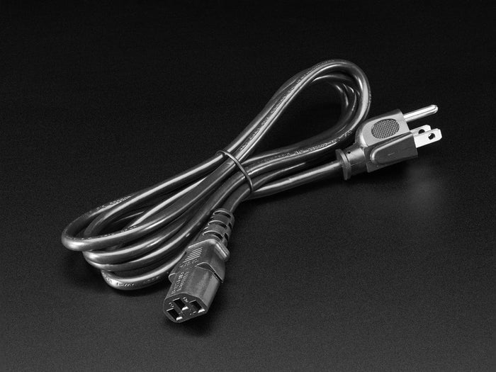 Power Cord Cable w/ 3 Conductor PC Power Connector Socket [US STYLE] [Discontinued] by The Pi Hut - The Pi Hut