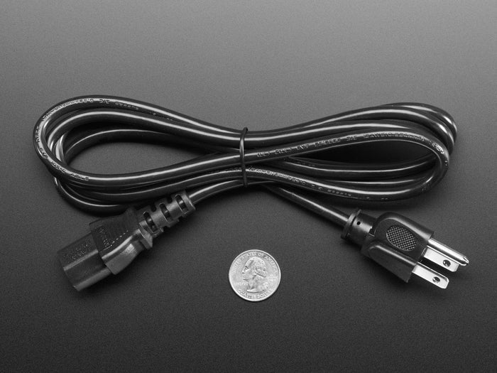 Power Cord Cable w/ 3 Conductor PC Power Connector Socket [US STYLE] [Discontinued] by The Pi Hut - The Pi Hut