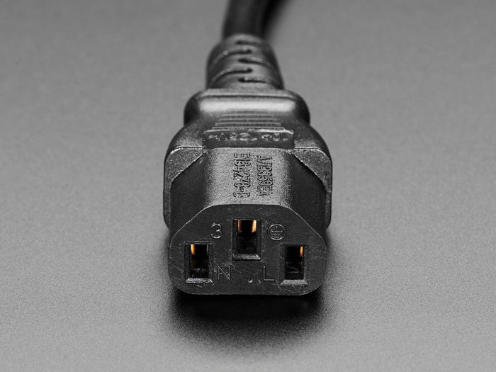 Power Cord Cable w/ 3 Conductor PC Power Connector Socket [US STYLE] [Discontinued] by The Pi Hut - The Pi Hut