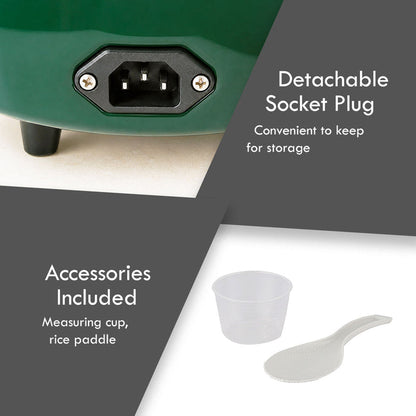 PowerPac 1.5L Rice Cooker with Aluminium Inner Pot (PPRC6) Green