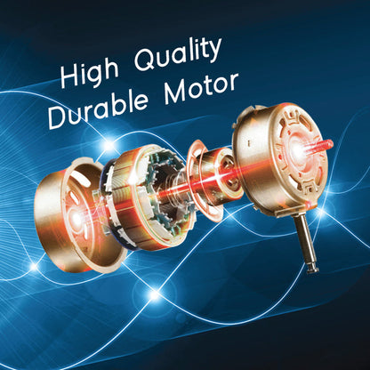 PowerPac 16" Stand Fan – Strong Airflow, Adjustable Tilt & Height, Oscillation, Timer, Durable, Energy-saving, 4-Speed, red, PPFS50