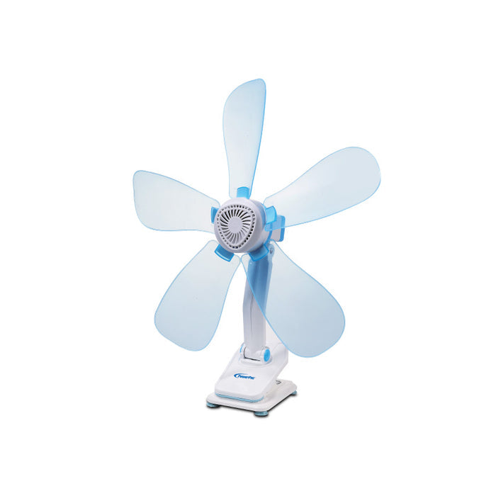PowerPac 6" Clip/Table/Wall Fan – 5 Flexible Blades, Strong Airflow, Adjustable Tilt, PPC603A