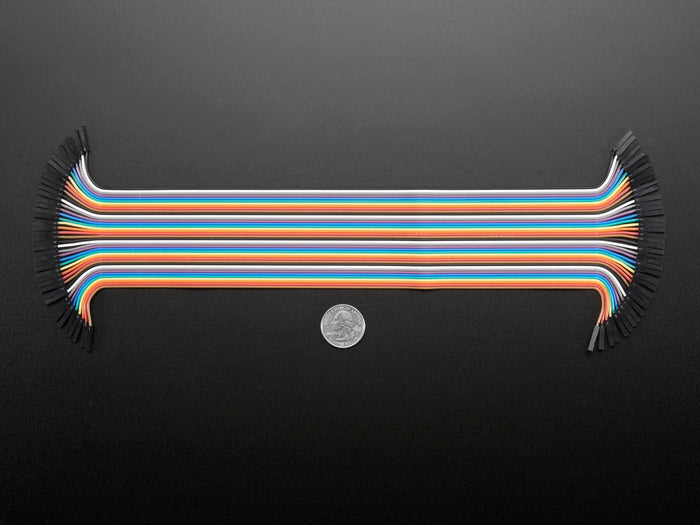 Premium Female/Female Jumper Wires - 40 x 12" (300mm) by The Pi Hut - The Pi Hut