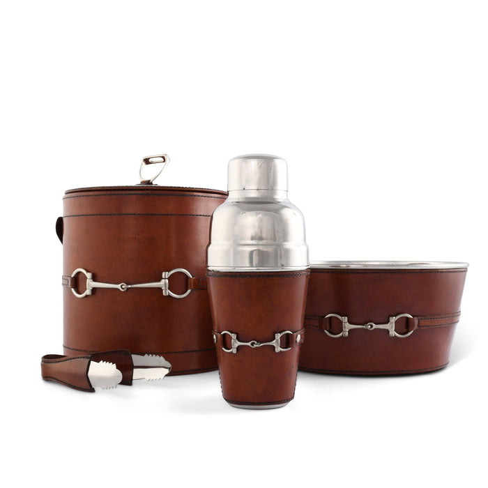 Premium Genuine Leather Equestrian Bit Cocktail Shaker [Online Only]