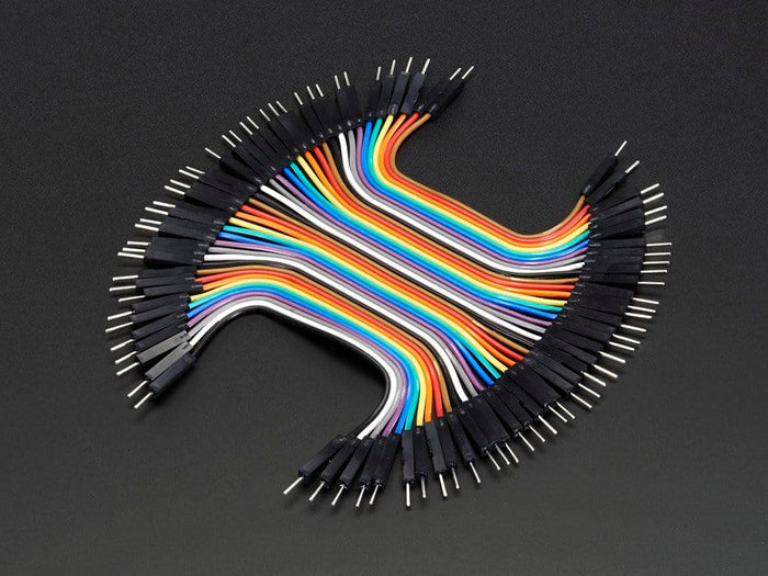 Premium Male/Male Jumper Wires - 40 x 3" (75mm) by The Pi Hut - The Pi Hut